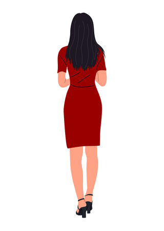 Business woman character Vector isolated on white.のイラスト素材