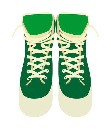 Fashion sneakers vector art illustration on white.のイラスト素材