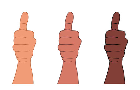 Thumb up Hand Finger Pointing vector illustration.のイラスト素材
