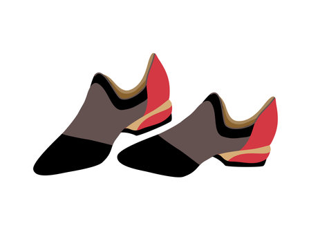 Elegant womens shoes vector isolated on white.のイラスト素材