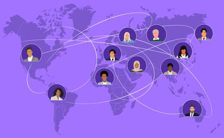 Global network business concept vector world map.のイラスト素材