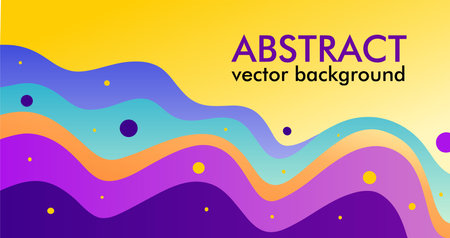 Abstract background with colorful wave retro styleのイラスト素材