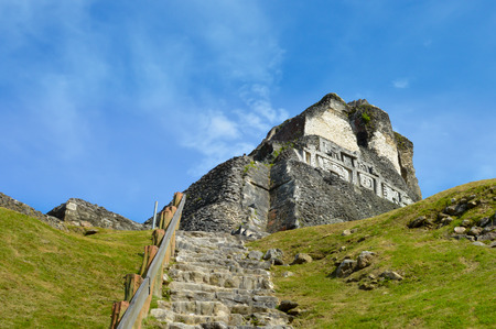 Xunantunich archaeological site of Mayan civilization in Western Belizeの写真素材