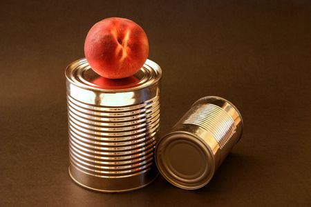 peach and cansの写真素材