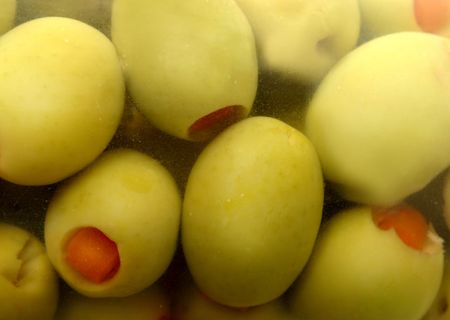 green olives backgroundの写真素材