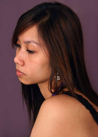 portrait of a pretty cambodian young woman