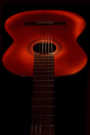 color light effect of acoustic guitar