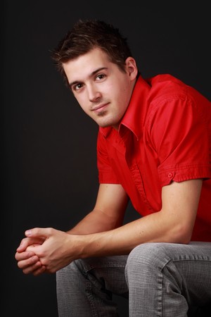 young caucasian man の写真素材