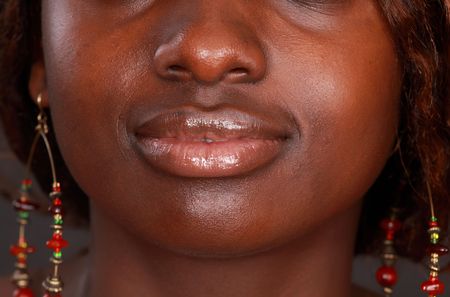 portrait of a beautiful young african womanの写真素材