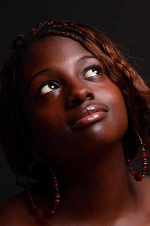 portrait of a beautiful young african womanの写真素材