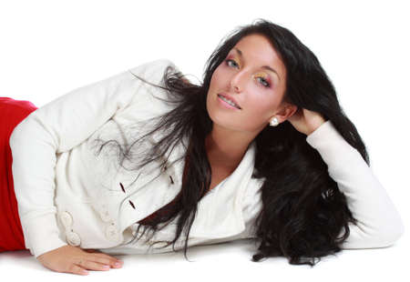 beautiful young caucasian womanの写真素材