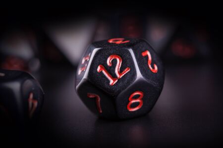 Set of polyhedral dice for role playing gamesの写真素材