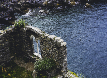 Italy, Portovenere, Church of St Peter in March 2018の写真素材