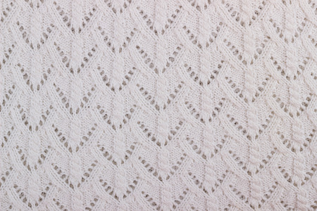 Texture of white knitted woolen fabric for wallpaper and an abstract background