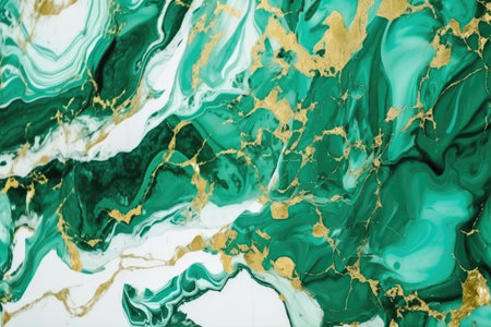 Green watercolor marble texture Generative AI technologyの素材
