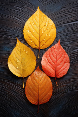 Colorfull autumn leafs close upの素材