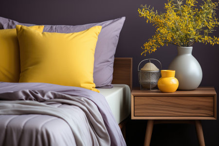 Purple modern bedroom disignの素材