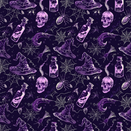 Halloween seamless patternの素材