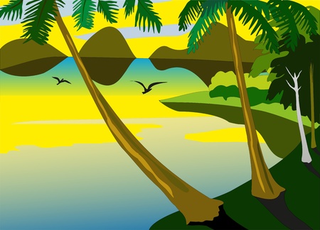 tropical seaのイラスト素材