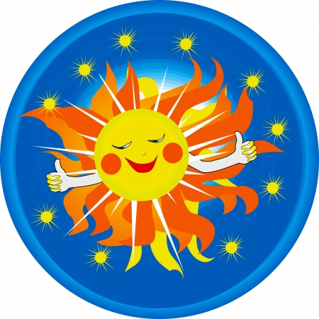 logo smiling sunのイラスト素材