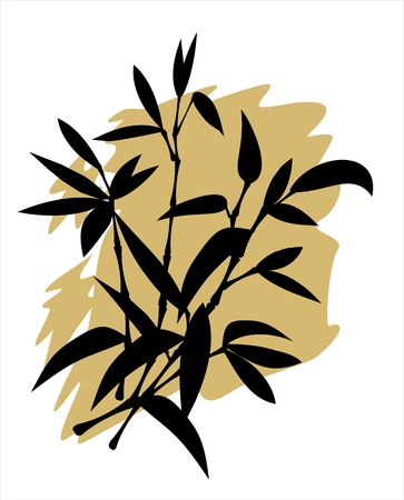 bamboo silhouetteのイラスト素材