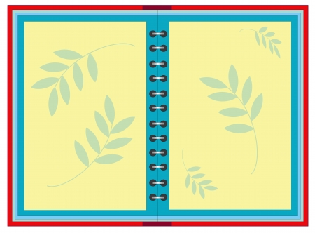 isolated opened notebookのイラスト素材