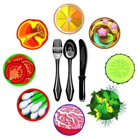 Vector logo for cafe and restaurant のイラスト素材