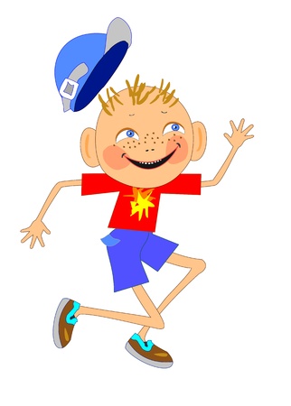  funny boy のイラスト素材