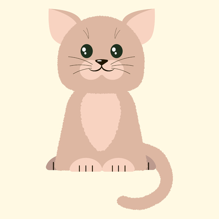 A cat in a cartoon style.のイラスト素材