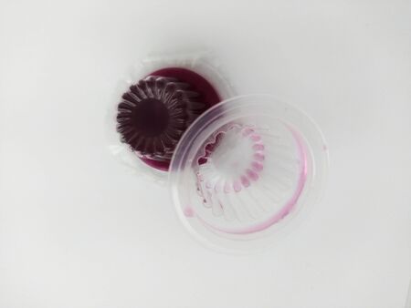 full and empty cups of wine for holy communionの写真素材