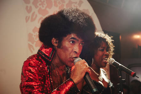 Kiev, Ukraine - September 25, 2006: concert of Bobby Farrell with a group of Boney M in Kievのeditorial素材