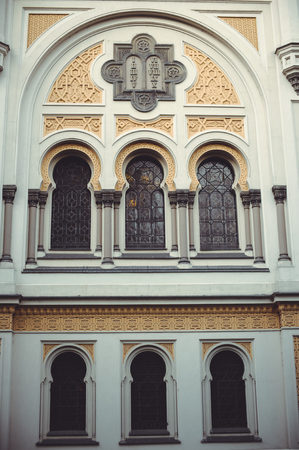 PRAGUE, CZECH REPUBLIC - JUNE 2016: A cozy and beautiful tourist street of old Prague architectureのeditorial素材