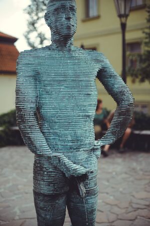 PRAGUE, CZECH REPUBLIC - JUNE 2016: historical statues on the streets of Prague