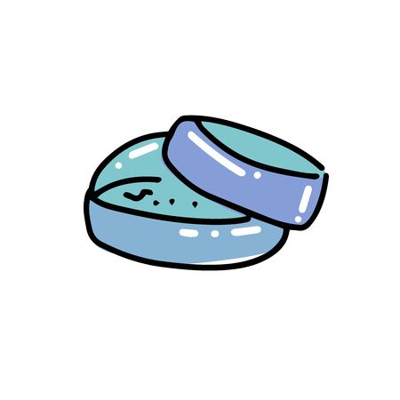 Petri dish line icon, outline vector sign, linear style pictogram isolated on white.のイラスト素材