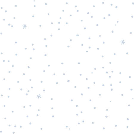 Light blue chaotic dots vector seamless pattern. Simple random spots on white background. Abstract small blobs or drops monochrome texture. Winter vector flat backdrop.のイラスト素材