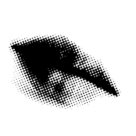 Closed Halftone Female Mouth. Lips front view. Vector Isolated illustrationのイラスト素材