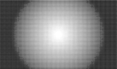 Vector halftone doted background. Black dots circle frame on white background. Vintage geometric vector backdrop.のイラスト素材