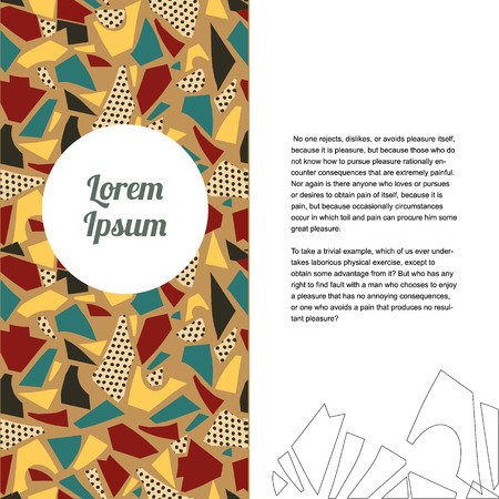 flyer design with colorful texture, maket, template with textのイラスト素材