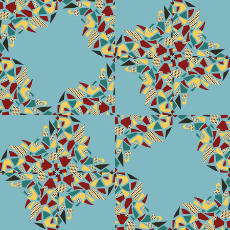 colorful background, small elements, card background, textile or packing paperのイラスト素材