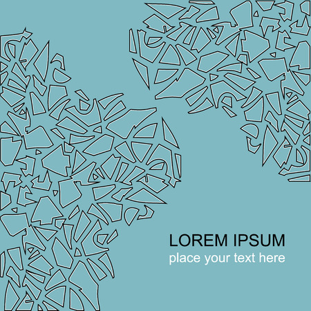 Decorative element corners with text. Decorative card.のイラスト素材