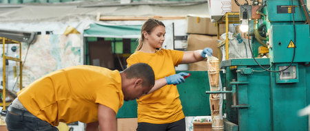 Putting used disposable cups into rubbish pressing machineの写真素材