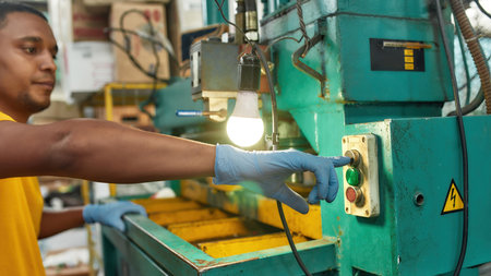 Selective focus on button on waste press during pushing