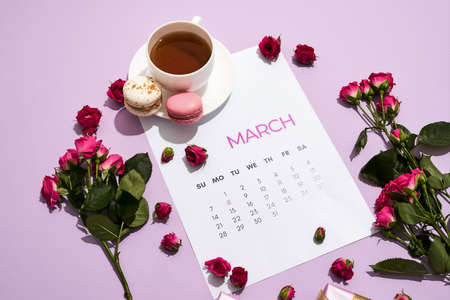 Beautiful table for the holiday on March 8