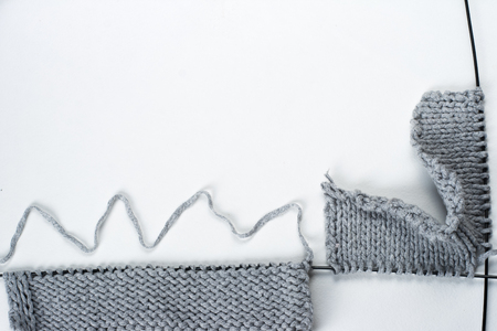Knitting wool and knitting needles, sweaters , hendmade.
