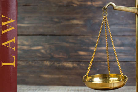Law and Justice, Legality concept, Judge Gavel on a wooden background, Law library concept.の写真素材