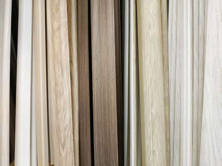 Artistic wooden background from different types of wood. Copy space for text.の写真素材