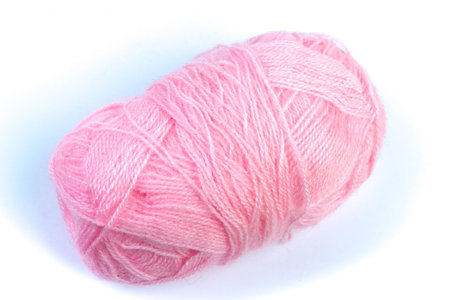 Knitting yarn isolated on a white background.の写真素材