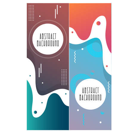 Calm background with flowing elements, geometric shapes and letteringのイラスト素材