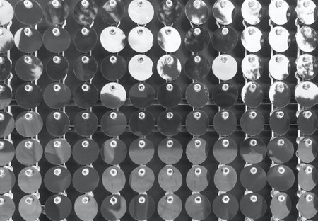 Abstract vintage sequins background in trendy gray color. Holiday party decoration. Modern design....