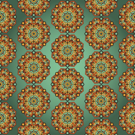 Seamless Background With Circle Ornamentのイラスト素材